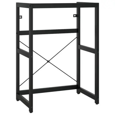 Kopalniški regal - Umivalniška omarica črn 59x38x83 cm železo