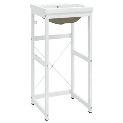 Okvir umivalnika - Umivalniška omarica z vgradnim umivalnikom belo železo