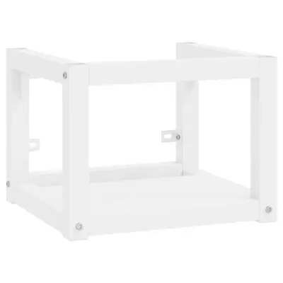 Stenski kopalniški regal - Umivalniška omarica bel 40x38x31 cm železo