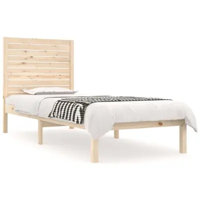 Posteljni okvir - Enojna postelja - Postelja za odrasle iz trdnega lesa 90x190 cm-J8706