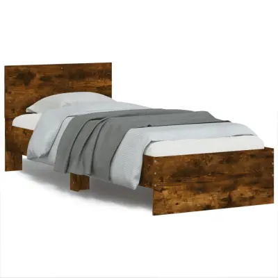 Posteljni okvir - Enojna postelja - Postelja za odrasle brez vzmetnice z vzmetnice dim. hrast 75x190 cm-J13563
