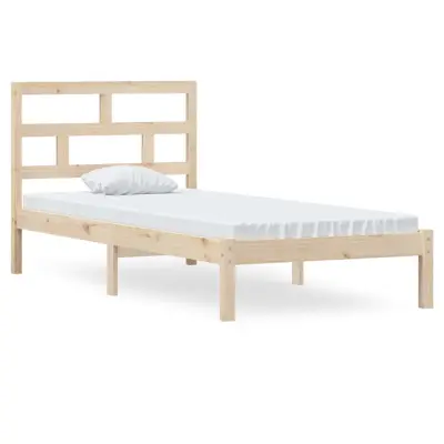 Posteljni okvir - Enojna postelja - Postelja za odrasle iz borovine 90x200 cm-J8614