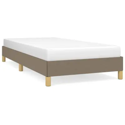 Posteljni okvir - Enojna postelja - Postelja za odrasle brez vzmetnice taupe 100x200 cm blago-J7644