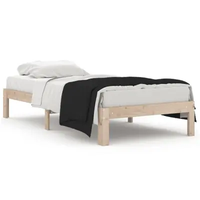 Posteljni okvir - Enojna postelja - Postelja za odrasle iz trdnega lesa 90x190 cm-J8692
