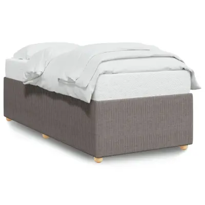 Posteljni okvir - Enojna postelja - Postelja za odrasle brez vzmetnice Taupe 90x190cm Tkanina-J12688