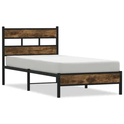 Posteljni okvir - Enojna postelja - Postelja za odrasle brez vzmetnice z vzmetnice dim. hrast 80x200 cm-J8279