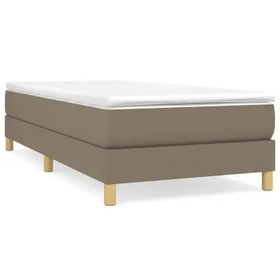 Posteljni okvir - Enojna postelja - Postelja za odrasle brez vzmetnice Taupe 90x190 cm Tkanina-J7658