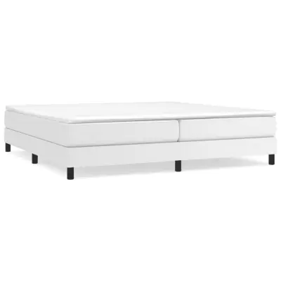 Posteljni okvir - Dvoposteljna postelja - Zakonska postelja bel 200x200 cm umetno usnje-J3012