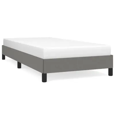 Posteljni okvir - Enojna postelja - Postelja za odrasle brez vzmetnice temno siv 90x190 cm blago-J7909