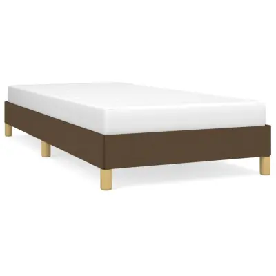 Posteljni okvir - Enojna postelja - Postelja za odrasle brez vzmetnice temno rjav 90x190 cm blago-J7766