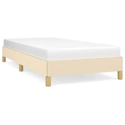 Posteljni okvir - Enojna postelja - Postelja za odrasle brez vzmetnice krem 100x200 cm blago-J7338