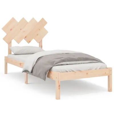 Posteljni okvir - Enojna postelja - Postelja za odrasle 90x200 cm trden les-J6178