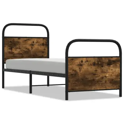 Posteljni okvir - Enojna postelja - Postelja za odrasle brez vzmetnice 80x200 cm dim. hrast inž. les-J6592