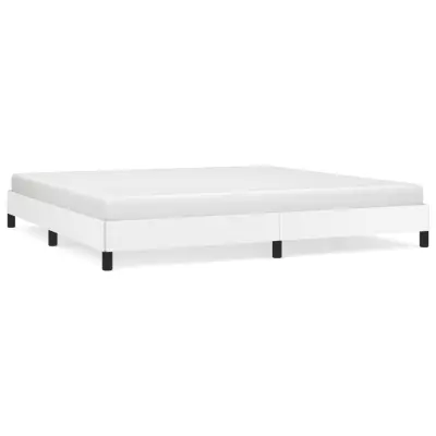 Posteljni okvir - Dvoposteljna postelja - Zakonska postelja bel 200x200 cm umetno usnje-J3010