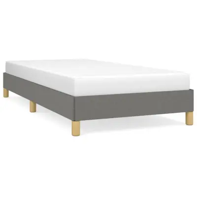 Posteljni okvir - Enojna postelja - Postelja za odrasle brez vzmetnice temno siv 90x190 cm blago-J7904