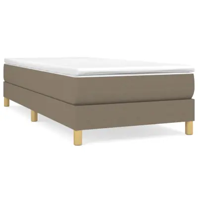 Posteljni okvir - Enojna postelja - Postelja za odrasle brez vzmetnice Taupe 90x200 cm Tkanina-J7668