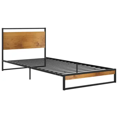 Posteljni okvir - Enojna postelja - Postelja za odrasle kovinski 100x200 cm-J8758
