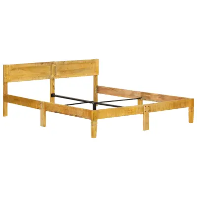 Posteljni okvir - Dvoposteljna postelja - Zakonska postelja iz trdnega mangovega lesa 180 cm-J14605