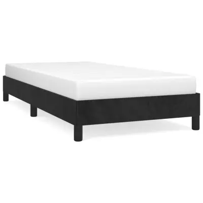 Posteljni okvir - Enojna postelja - Postelja za odrasle črn 90x190 cm žamet-J8391