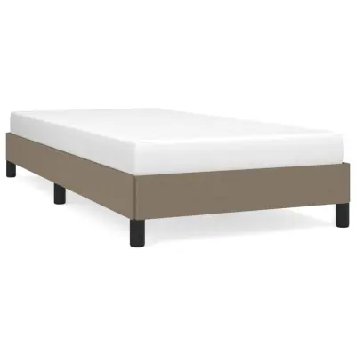 Posteljni okvir - Enojna postelja - Postelja za odrasle brez vzmetnice Taupe 80x200cm Tkanina-J12682
