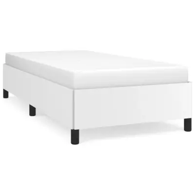 Posteljni okvir - Enojna postelja - Postelja za odrasle bel 90x190 cm umetno usnje-J6238