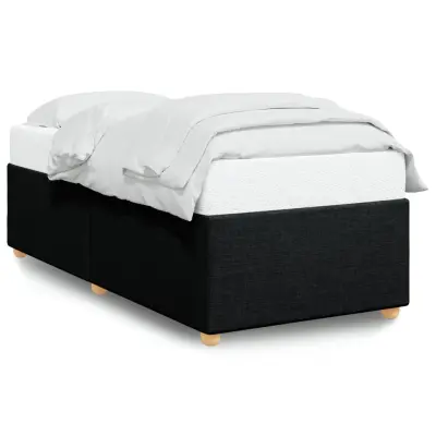 Posteljni okvir - Enojna postelja - Postelja za odrasle brez vzmetnice črn 100x200 cm blago-J7111