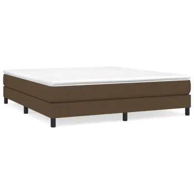 Posteljni okvir - Dvoposteljna postelja - Zakonska postelja brez vzmetnice temno rjav 180x200 cm blago-J4336