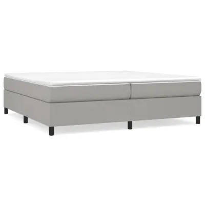 Posteljni okvir - Dvoposteljna postelja - Zakonska postelja brez vzmetnice svetlo siv 200x200 cm blago-J4186