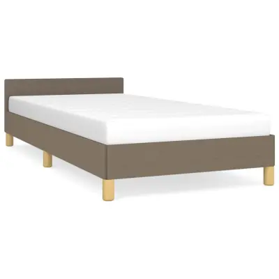 Posteljni okvir - Enojna postelja - Postelja za odrasle brez vzmetnice taupe 100x200 cm blago-J7645