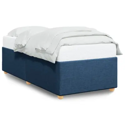 Posteljni okvir - Enojna postelja - Postelja za odrasle brez vzmetnice Modra 80x200cm Tkanina-J12311