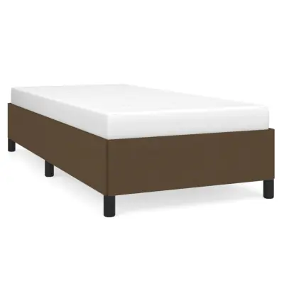 Posteljni okvir - Enojna postelja - Postelja za odrasle brez vzmetnice temno rjav 90x190 cm blago-J7765