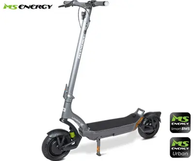 Električni skiro MS ENERGY URBAN X, 2 x 300 W, do 60 km, srebrn (Titanium Steel)