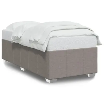 Posteljni okvir - Enojna postelja - Postelja za odrasle brez vzmetnice Taupe 90x200 cm Tkanina-J7667