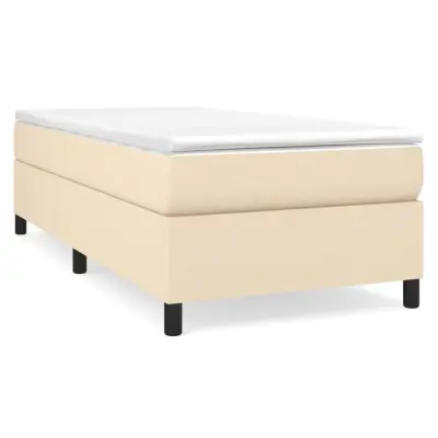 Posteljni okvir - Enojna postelja - Postelja za odrasle brez vzmetnice Cream 90x200 cm Tkanina-J7085