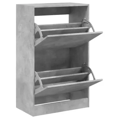 Omarica za obutev - Kopa za čevlje betonsko siva 60x34x96,5 cm inženirski les