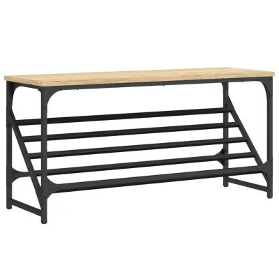 Regal za čevlje - Polica za čevlje sonoma hrast 90x30x45 cm inženirski les