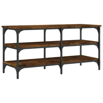 Klop za čevlje - Sedež za čevlje dimljen hrast 100x38,5x49 cm inženirski les