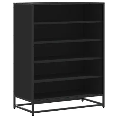Omarica za obutev - Kopa za čevlje črna 75x38x97,5 cm inženirski les in kovina