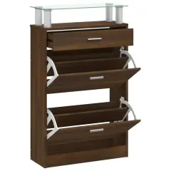 Omarica za obutev - Kopa za čevlje rjav hrast 63x24x104 cm inženirski les