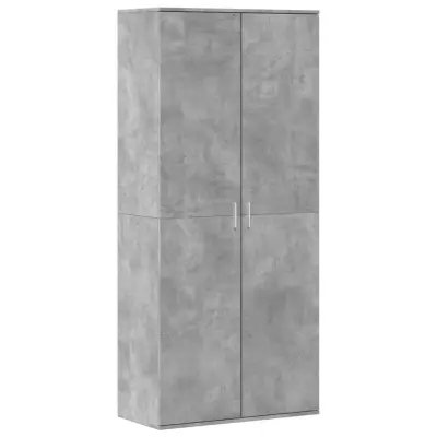 Omarica za obutev - Kopa za čevlje betonsko siva 80x39x178 cm iverna plošča
