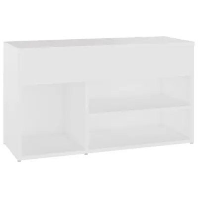 Klop za čevlje - Sedež za čevlje bela 80x30x45 cm iverna plošča