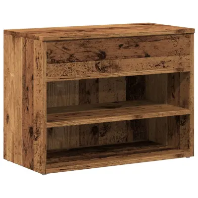 Klop za čevlje - Sedež za čevlje iz starega lesa 60x30x45 cm Inženirski les