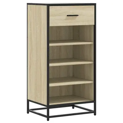 Regal za čevlje - Polica za čevlje sonoma hrast 48x38x97,5 cm inženirski les