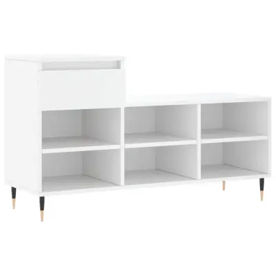 Omarica za obutev - Kopa za čevlje bela 102x36x60 cm inženirski les