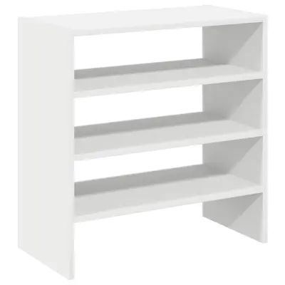 Regal za čevlje - Polica za čevlje 2 kosa zložljiva bel 60x30x30,5 cm