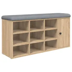 Klop za čevlje - Sedež za čevlje sonoma hrast 102x32x50 cm inženirski les