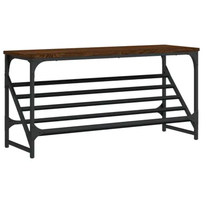 Regal za čevlje - Polica za čevlje rjav hrast 90x30x45 cm inženirski les