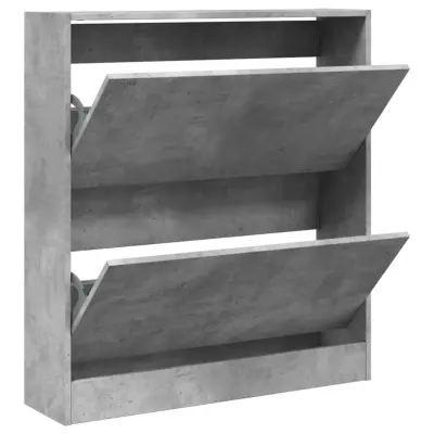 Omarica za obutev - Kopa za čevlje betonsko siva 80x21x87,5 cm inženirski les