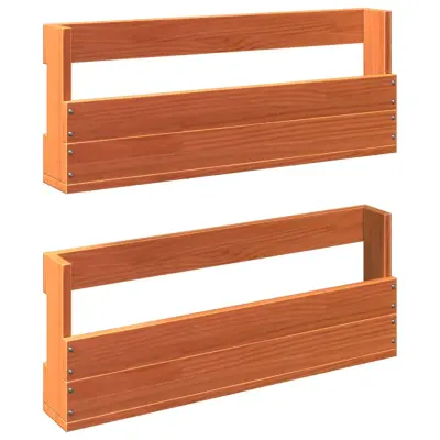 Omarica za obutev - Kopa za čevlje 2 kosa voščeno rjav 59x8,5x23,5 cm