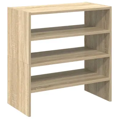 Regal za čevlje - Polica za čevlje 2 kosa zložljiva son. hrast 60x30x30,5 cm